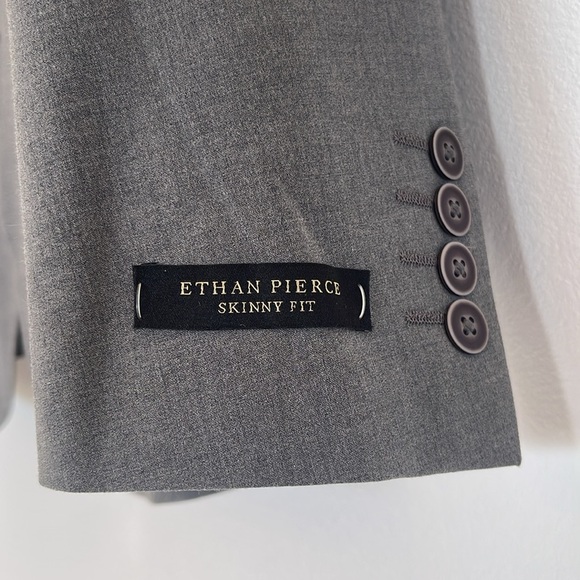 NWT Ethan Pierce Skinny Fit Gray Sport Jacket 44R - Picture 2 of 8